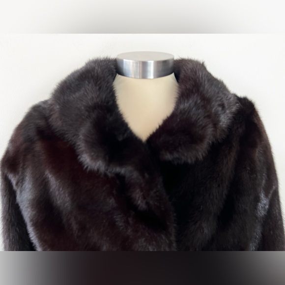 Vintage 1960s Saks Fifth Avenue Revillon Black Mink Jacket Women’s Size 2 Bridal - Picture 5 of 16